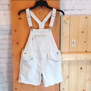 COPY - LEVI WHITE DENIM SHORTALLS GIRLS SIZE 16 EUC